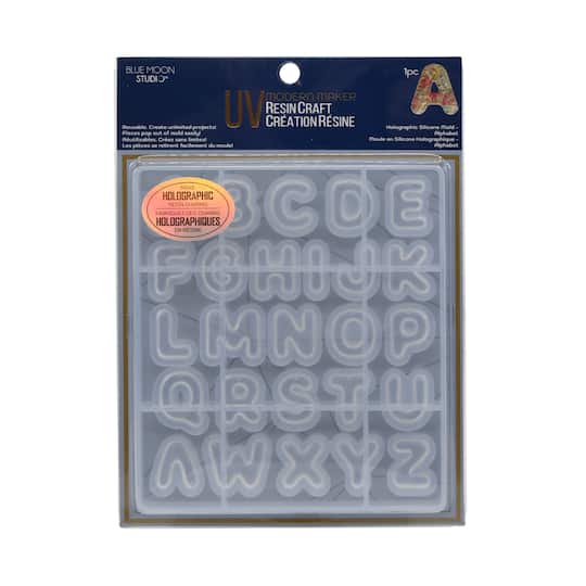 Blue Moon Studio™ UV Resin Craft Holographic Alphabet Mold
